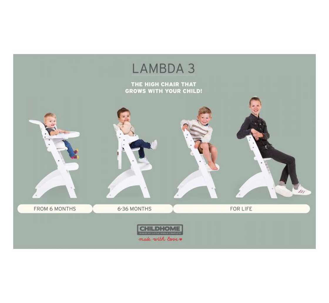 Lambda 3 Baby-Kinderstoel + eettablet