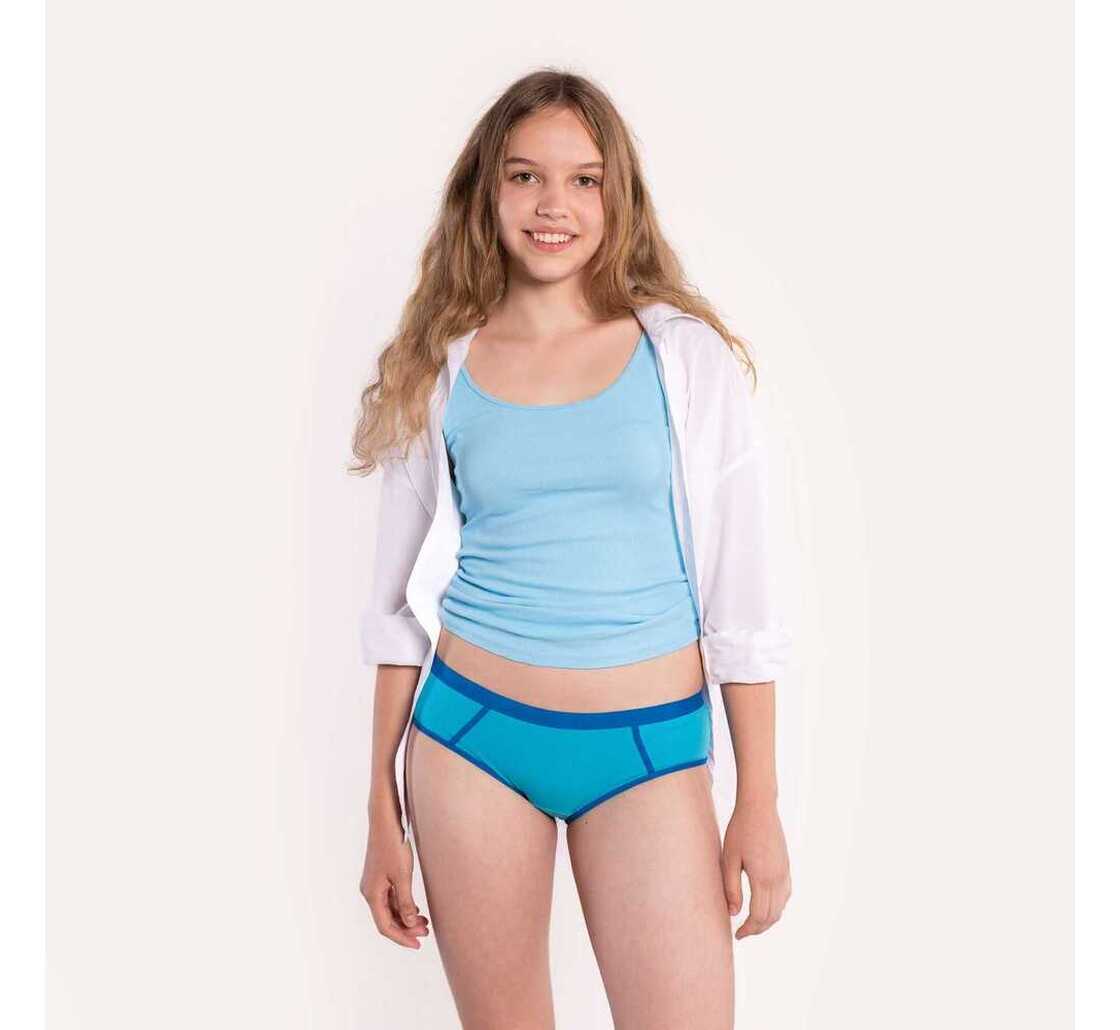 Menstruatieondergoed voor tieners - hipster blauw