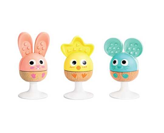 Cheery Critter Rattle Trio