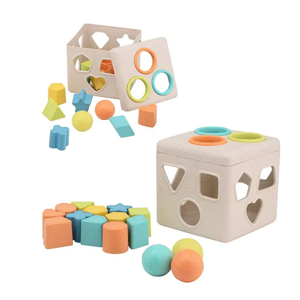 Set de formes pour bébé carré en plastique organique